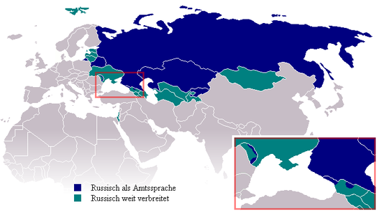 Russische Sprache Verbreitung